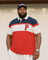 Simple Fashion Color Matching Daily Casual Short Sleeve POLO Trousers Suit Men's Plus Size